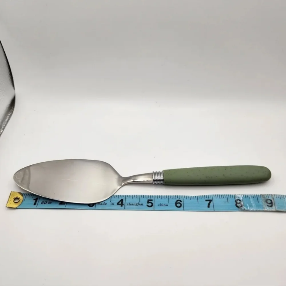 Stainless Steel Pie Server, Green Handle